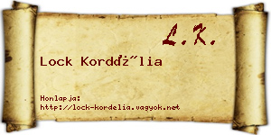 Lock Kordélia névjegykártya