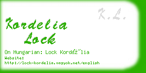 kordelia lock business card